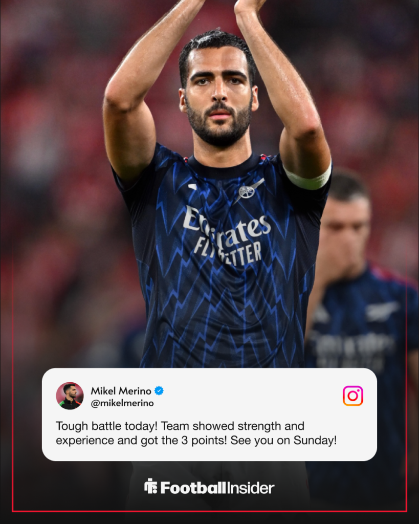 Mikel Merino's Instagram story