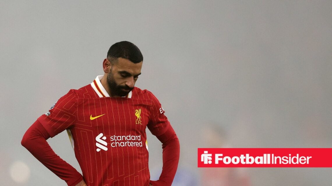 Mophamed Salah looks dejected during a Premier League game