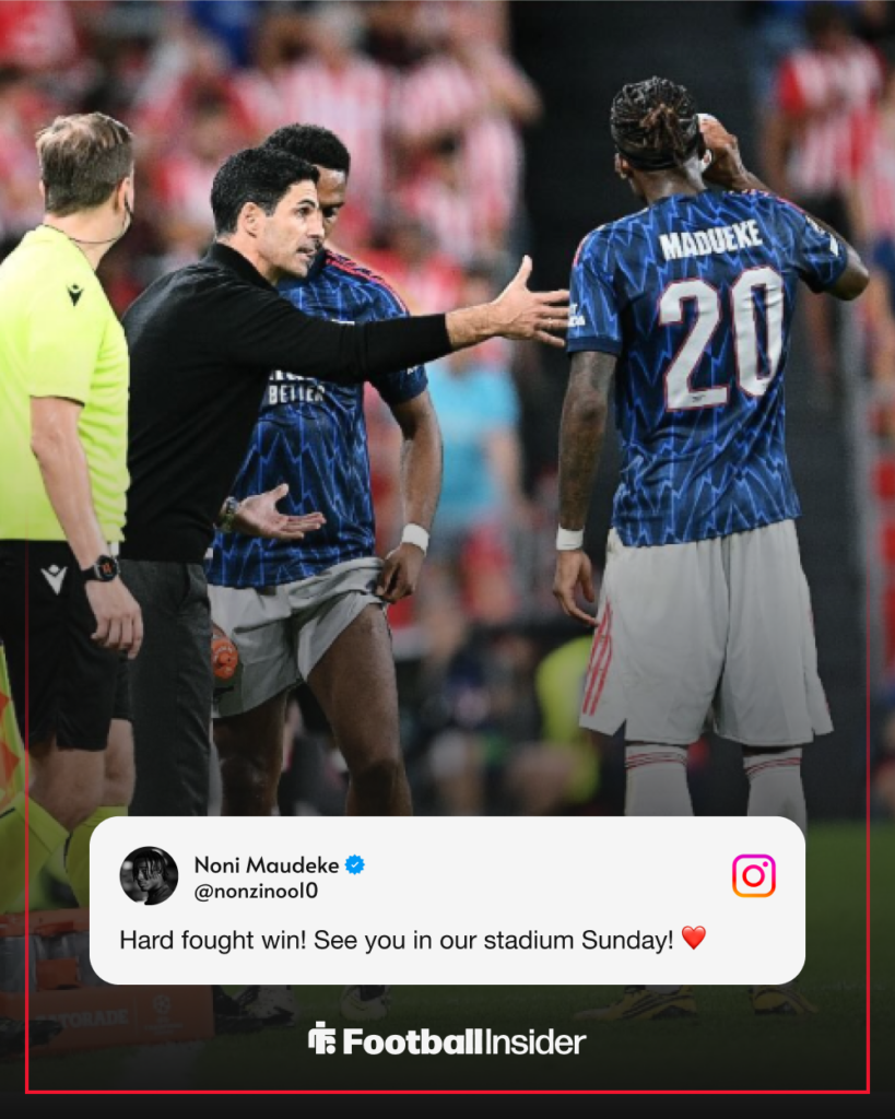 Noni Madueke's Instagram story
