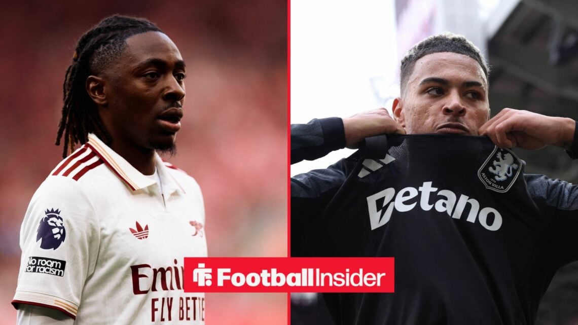A split image with Eberechi Eze on the left and Morgan Rogers on the right.