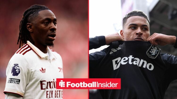 A split image with Eberechi Eze on the left and Morgan Rogers on the right.