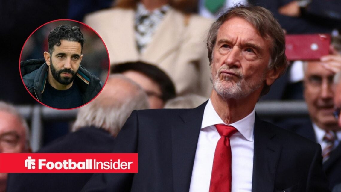Jim Ratcliffe next to Ruben Amorim in a circular inset