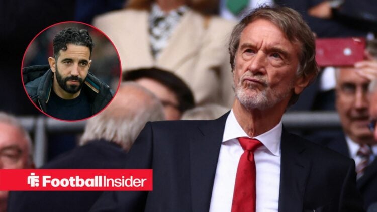 Jim Ratcliffe next to Ruben Amorim in a circular inset