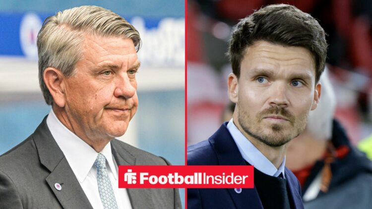 Andrew Cavenagh looking unimpressed alongside Danny Rohl looking concerned