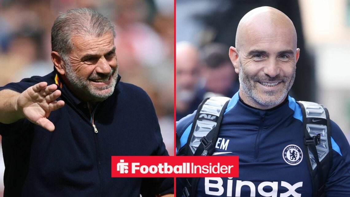 Ange Postecoglou on the sidelines with Nottingham Forest, and Enzo Maresa pre-match with Chelsea