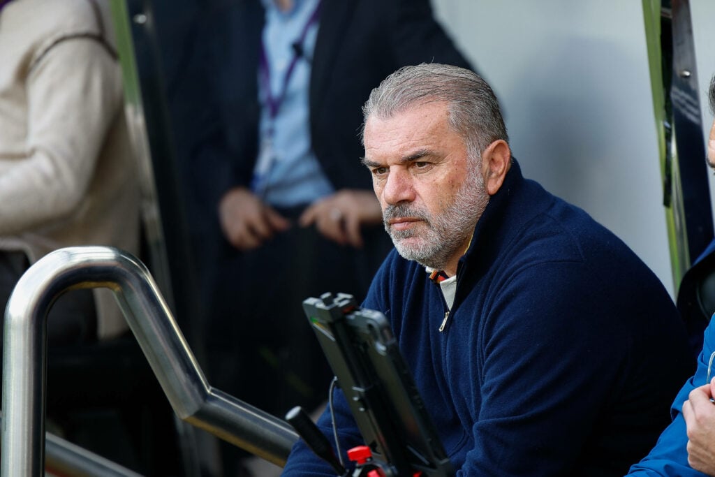 Ange Postecoglou looking worried