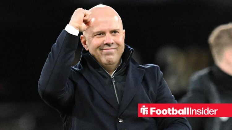 Liverpool manager Arne Slot celebrating a win.