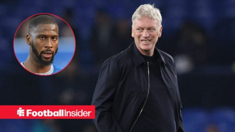 David Moyes next to a circular inset of Beto