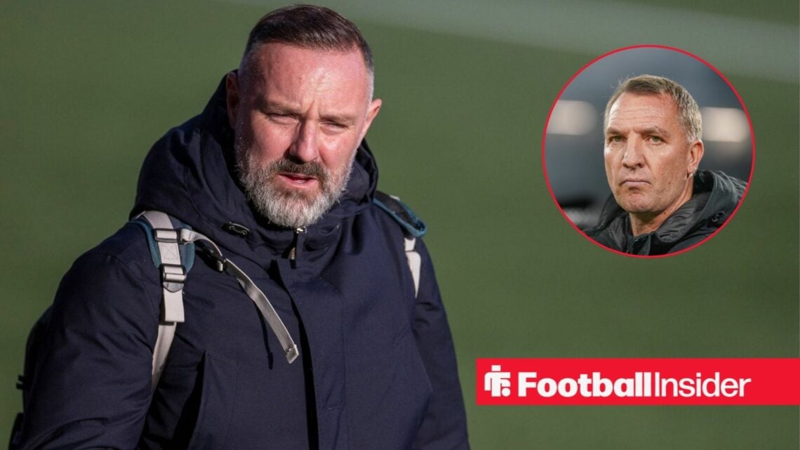 Kris Boyd with Brendan Rodgers inset