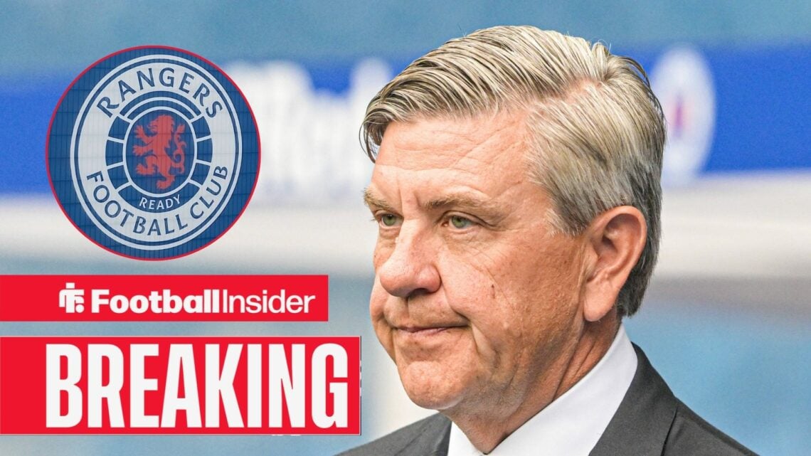 Andrew Cavenagh looking and Rangers badge in inset