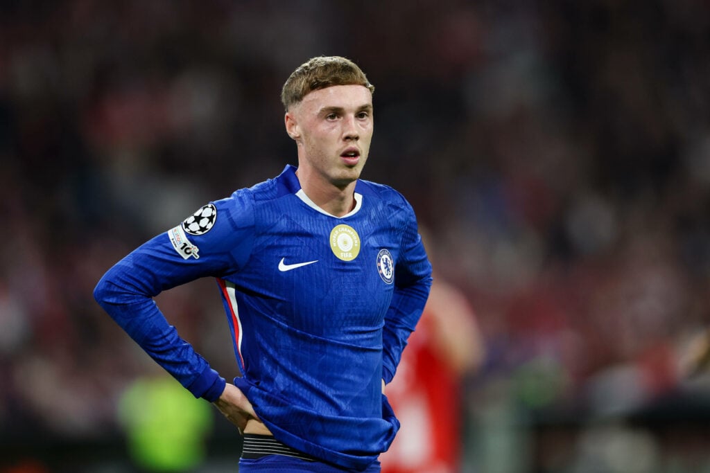 Cole Palmer in a Chelsea home shirt
