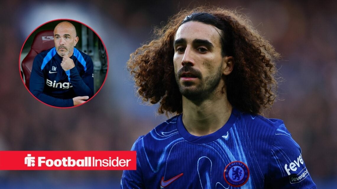 Chelsea's Marc Cucurella with Enzo Maresca inset