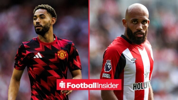 Matheus Cunha and Bryan Mbeumo split image