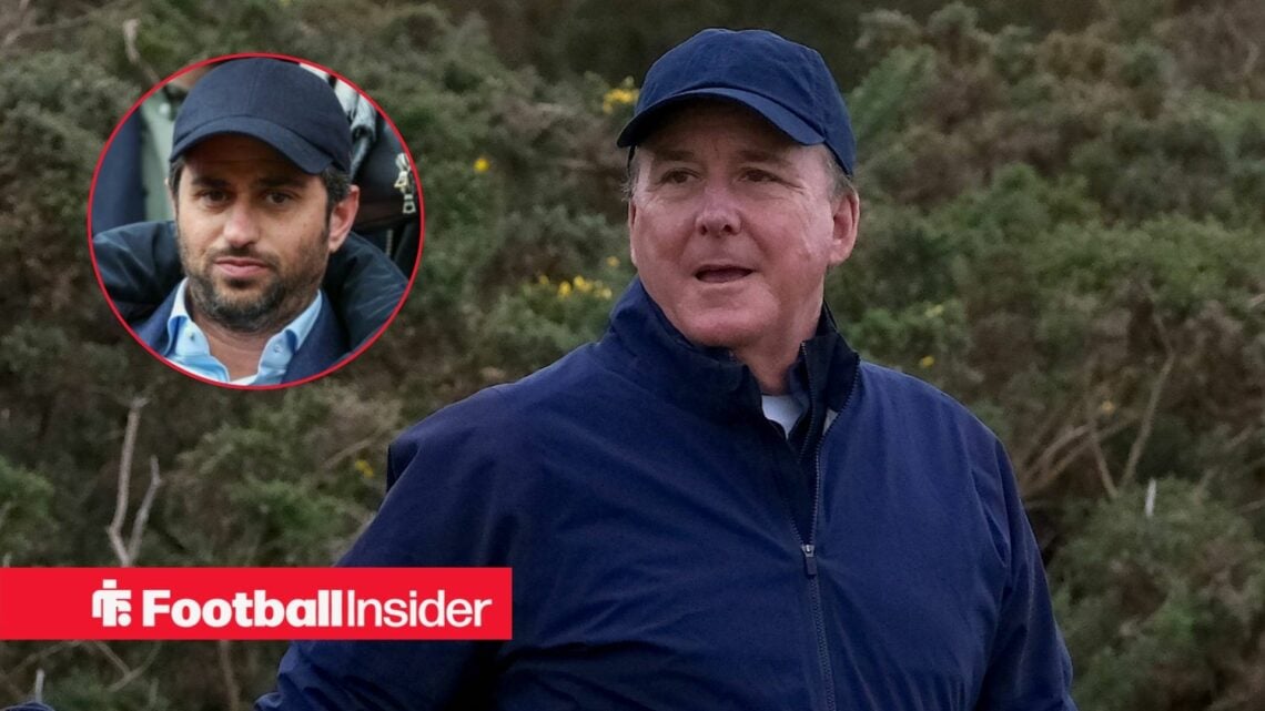 Dan Friedkin looking surprised with Josh Wander included in a circular inset