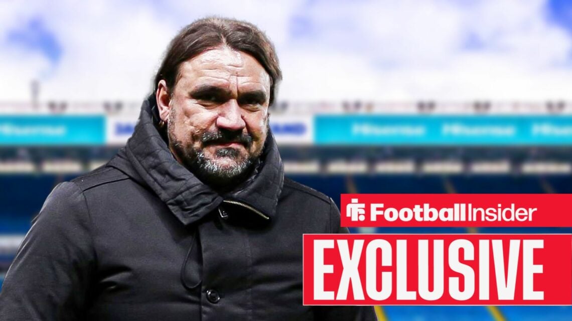 Daniel Farke looking concerned on the left next to an EXCLUSIVE banner