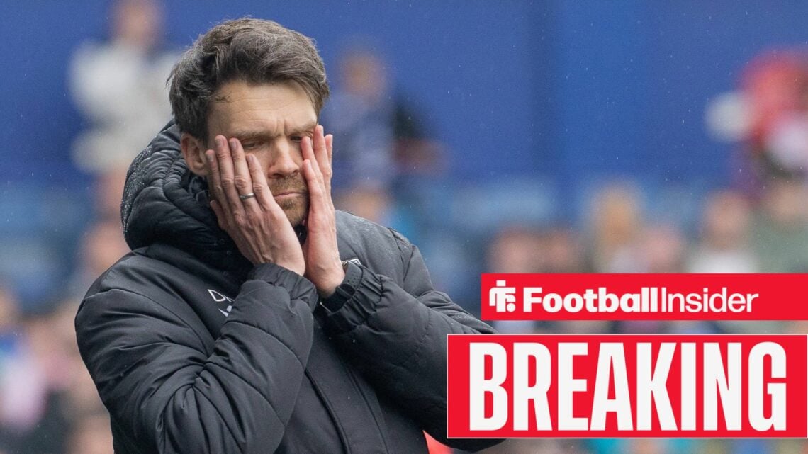 Rangers boss Danny Rohl looking upset