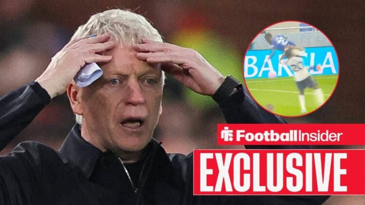 David Moyes stunned, Mohammed Kudus and Idrissa Gueye clashing in a circular inset