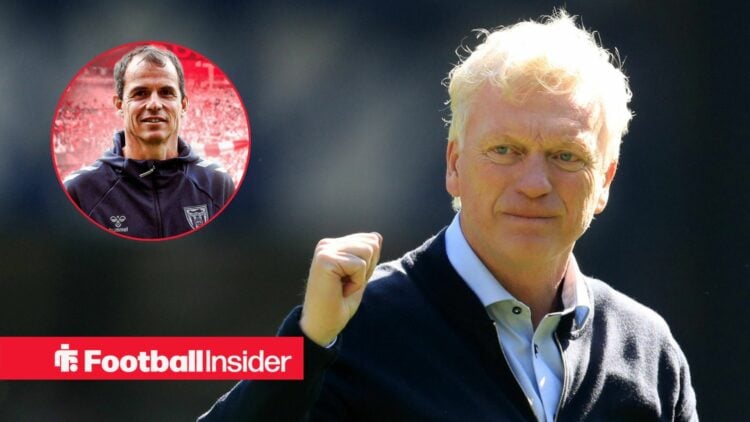 David Moyes fist-pumping, Regis Le Bris in a circular inset