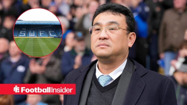Dejphon Chansiri looking calm with Hillsborough Stadium included in a circular inset