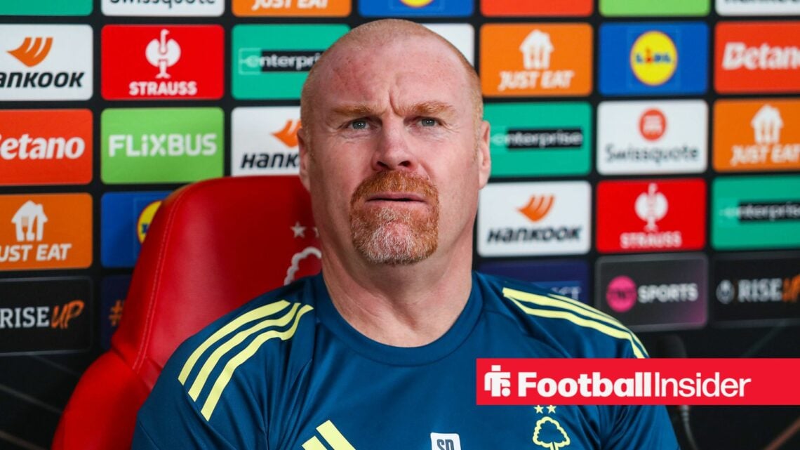 Sean Dyche in a Nottingham Forest training top