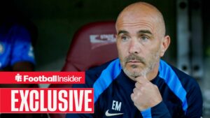 Enzo Maresca looking concerned on the right with an EXCLUSIVE banner in the bottom left