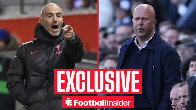 Enzo Maresca and Arne Slot on the sidelines