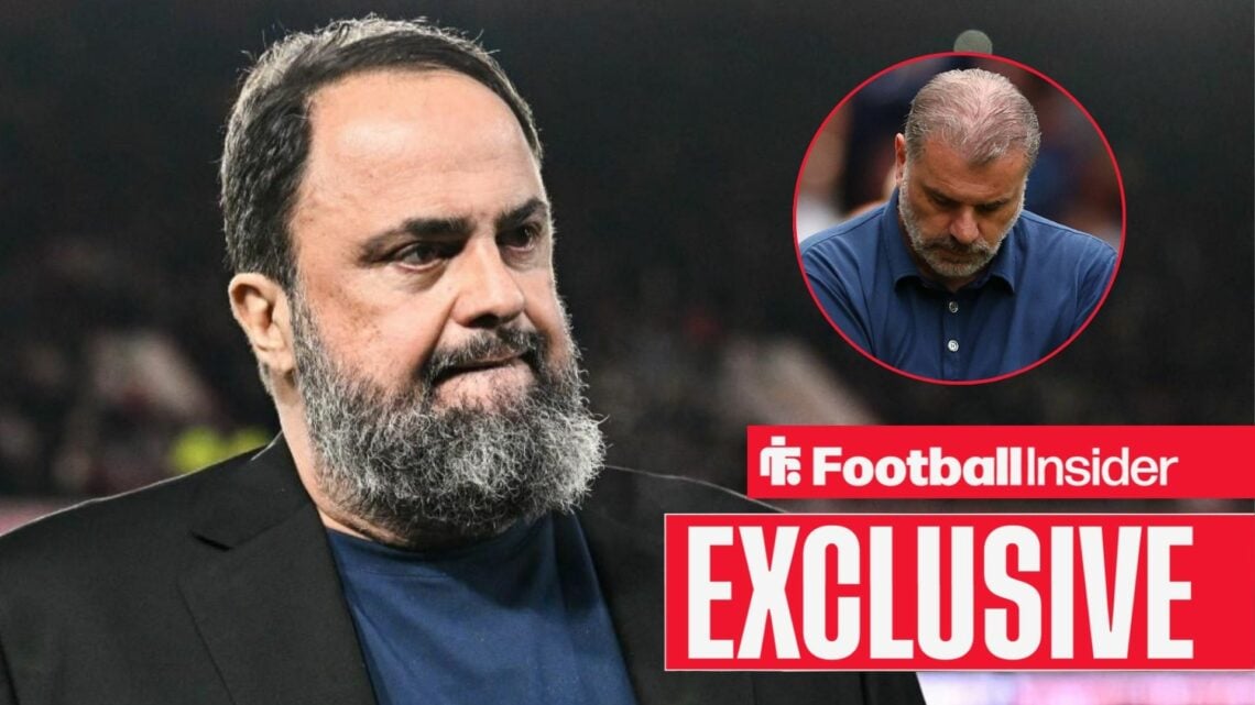 Forest owner Evangelos Marinakis and Ange Postecoglou