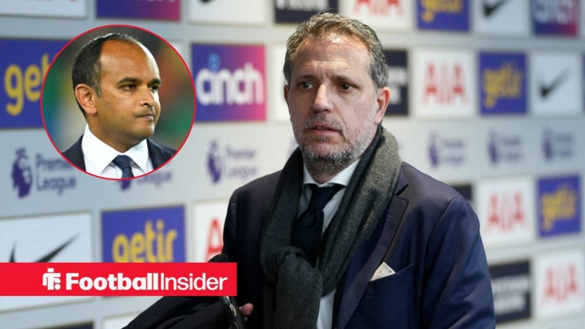 Fabio Paratici looking concerned with Vinai Venkatesham included in a circular inset