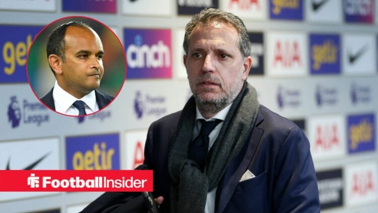Fabio Paratici looking concerned with Vinai Venkatesham included in a circular inset