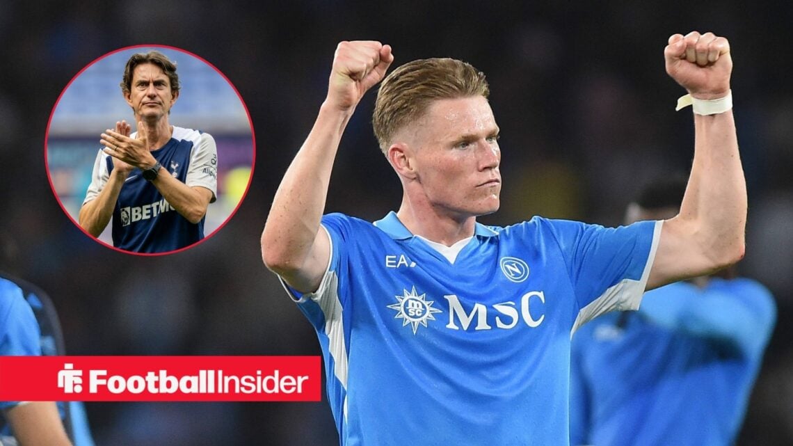Napoli midfielder Scott McTominay with Thomas Frank inset