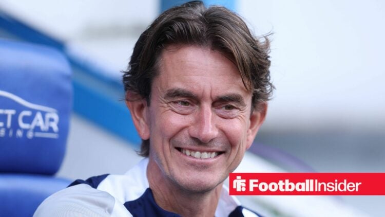 Tottenham boss Thomas Frank smiling