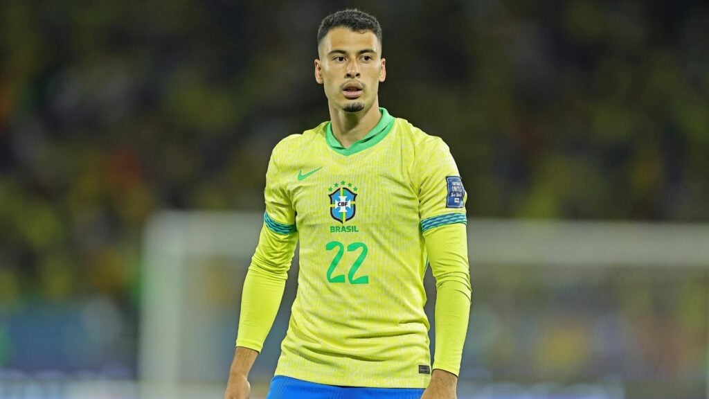 Arsenal star Gabriel Martinelli in action for Brazil