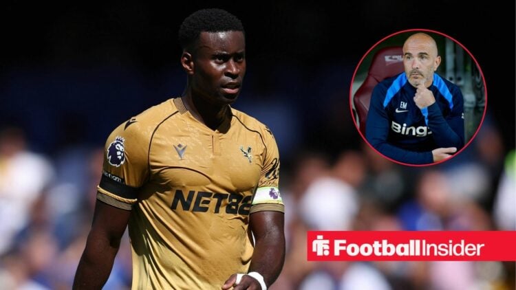 Crystal Palace star Marc Guehi with Enzo Maresca inset