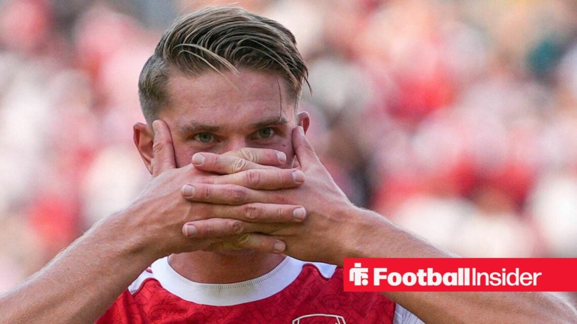 Viktor Gyokeres celebrating a goal for Arsenal