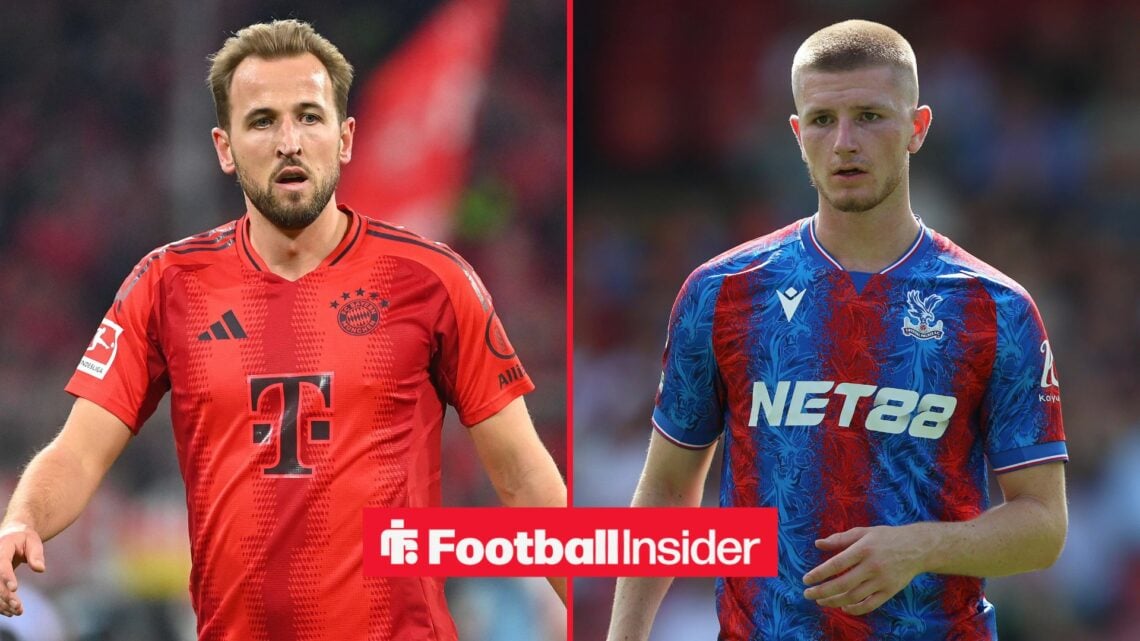 Harry Kane standing side-by-side with Adam Wharton