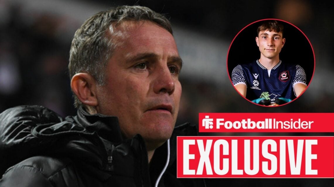 Phil Parkinson next to a circular inset of Sam Hocking
