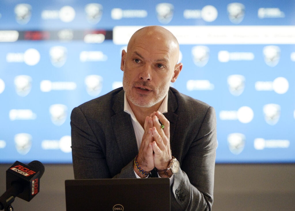 Howard Webb explaining during a press conference