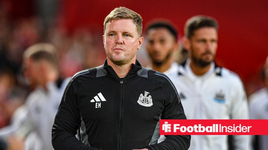 Eddie Howe in a Newcastle jacket
