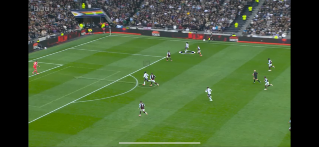 Mohammed Kudus in possession for Tottenham