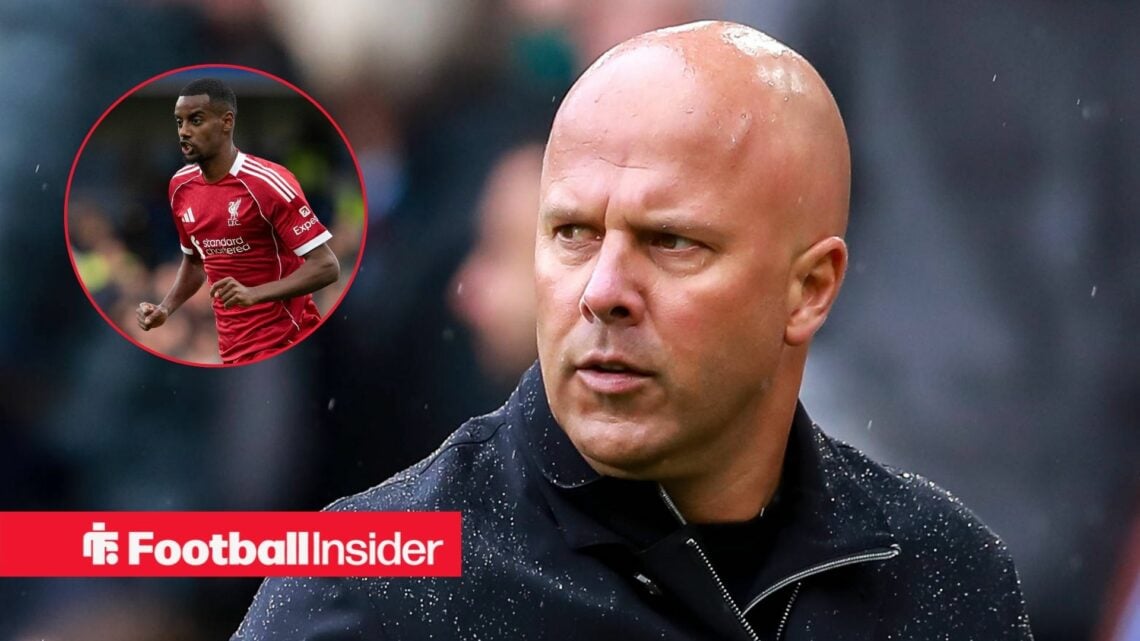 Liverpool boss Arne Slot with Alexander Isak inset