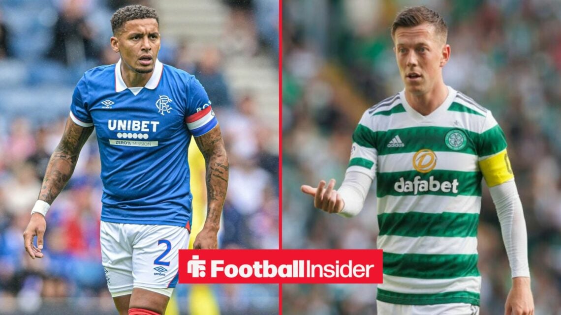 Rangers captain James Tavernier alongside Celtic captain Callum McGregor