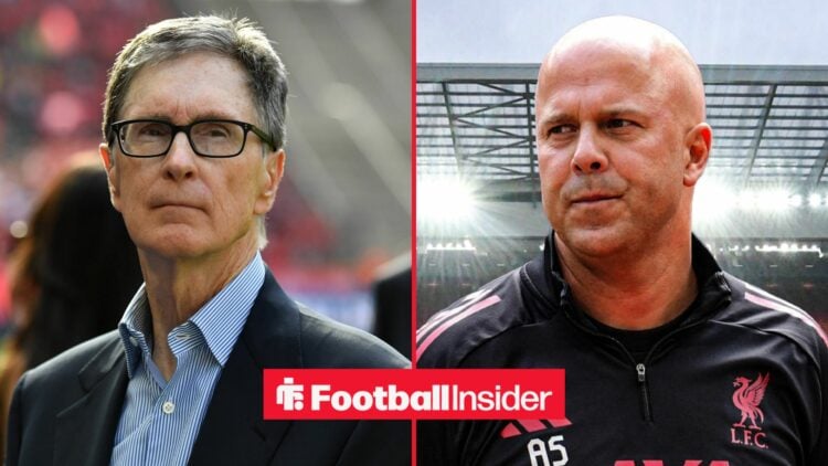 John Henry looking serious alongside Arne Slot looking concerned