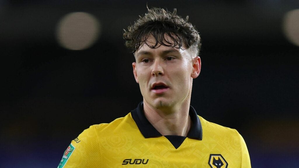 Jorgen Strand Larsen in action for Wolves