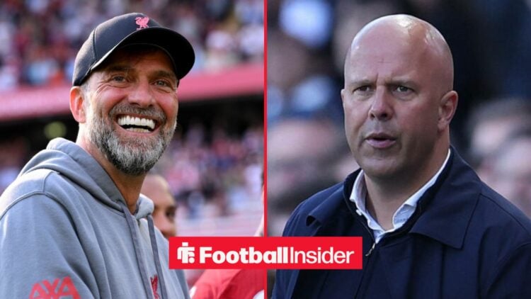 Jurgen Klopp and Arne Slot on the sidelines