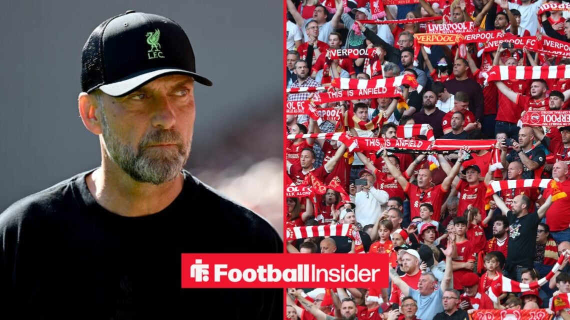 Jurgen Klopp alongside Liverpool fans