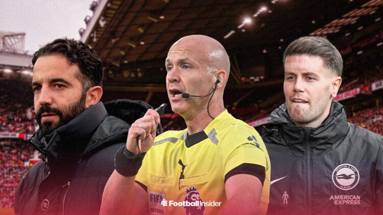 Ruben Amorim Anthony Taylor and Fabian Hurzeler all at Old Trafford