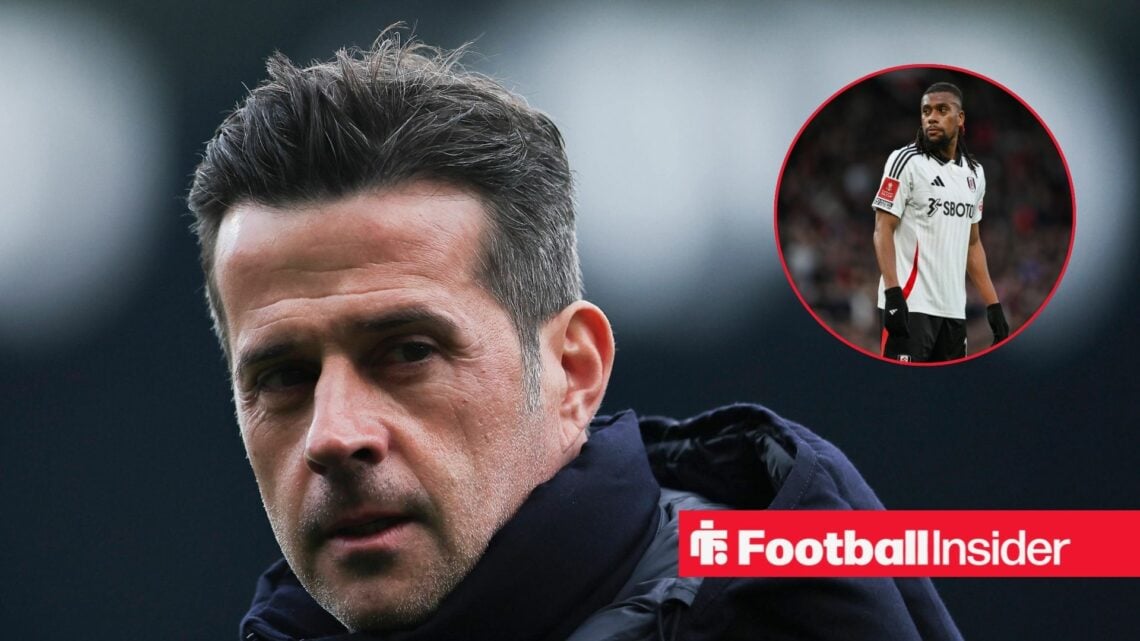 Marco Silva looking and Alex Iwobi in inset