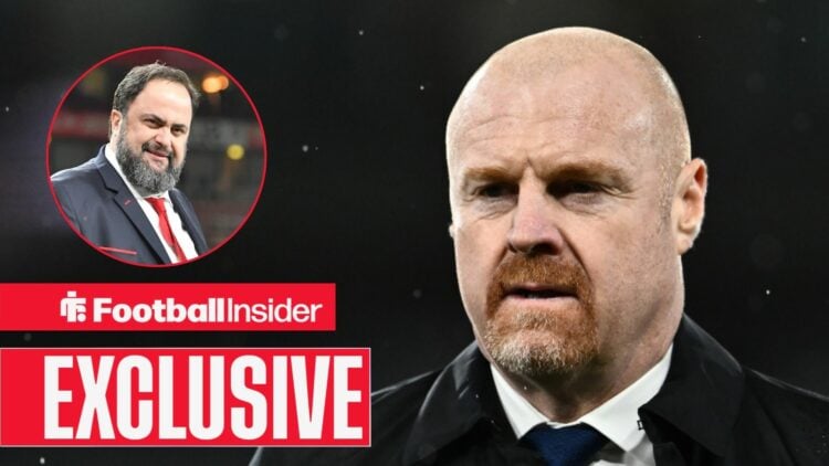Sean Dyche and Forest owner Evangelos Marinakis left inset