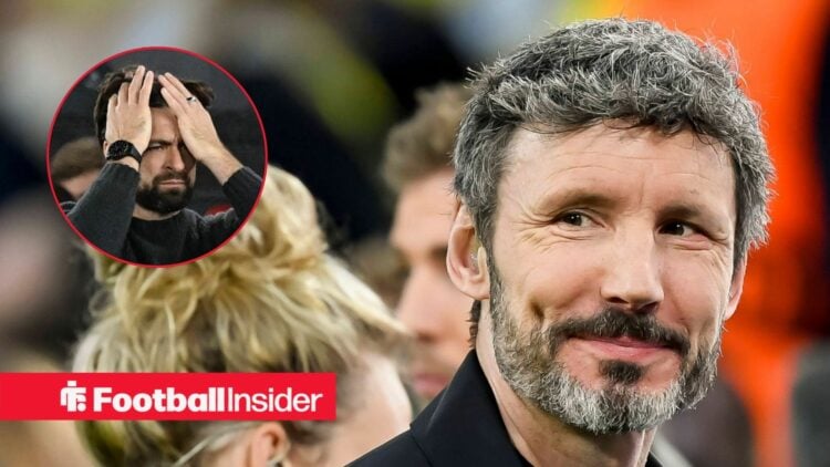 Mark van Bommel alongside a circular inset of Russell Martin