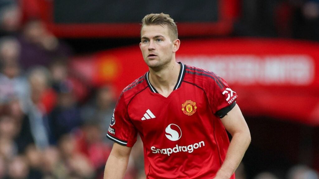 Matthijs de Ligt in action for Man United